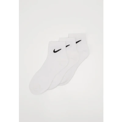 Image of Nike Performance Everyday Lightweight Ankle Unisex 3 PACK Sports socks, Size: 2 5, White/black