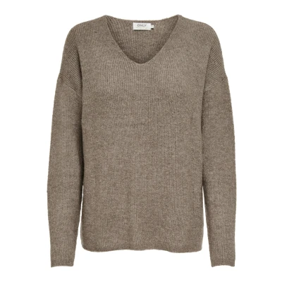 Image of ONLY Camilla Vneck L/S NOOS Jumper, Women&#039;s, Size: XL, Caribou