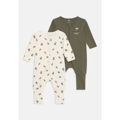 Image of Name it Nbmnightsuit ZIP Robot 2 PACK Pyjamas for kids, Size: 0 1m, Jet stream/tea leaf