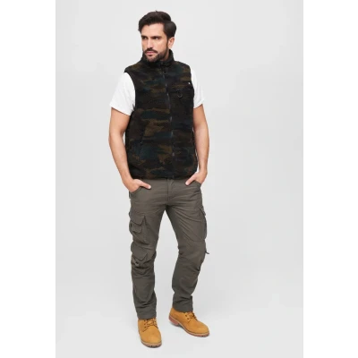 Image of Brandit Men&#039;s Teddyfleece Vest, Woodland, 3XL