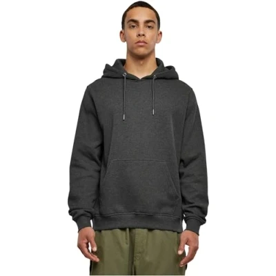Image of Urban Classics Basic Terry Hoodie, Men&#039;s, Size: Large, Charcoal