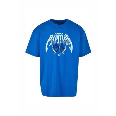 Image of Upscale by Mister Tee Origami Heavy Print Tshirt, Men&#039;s, Size: XL, Cobaltblue