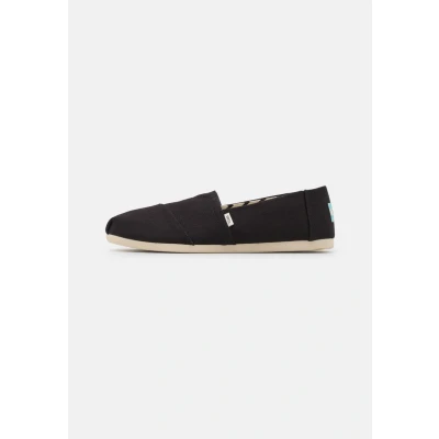 Image of TOMS Men&#039;s Recycled Cotton Alpargata Loafer Flat, Black White, 7 UK