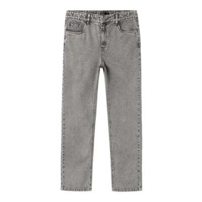 Image of LMTD HIGH Waist Straight leg jeans for kids, Size: 128, Light grey denim