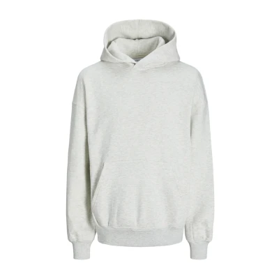 Image of JACK &amp; JONES Men&#039;s Jjeurban Edge Sweat Hood Noos Sweatshirt, White Melange, M