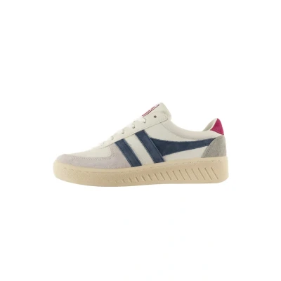 Image of Gola Grandslam Trident Low Top Sneakers for Women, White Moonlight Hot Fuchsia, 38 EU