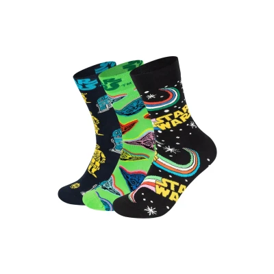 Image of Happy Socks STAR WARS 3 PACK GIFT Unisex SET Socks, Size: 7.5 11.5, Black