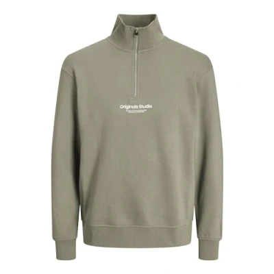 Image of Jack &amp; Jones Jorvesterbro Sweatshirt, Men&#039;s, Size: Small, Silver sage
