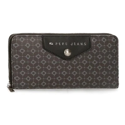 Image of Pepe Jeans Bethany Wallet with Card Holder, One Size, Black/White, Holder