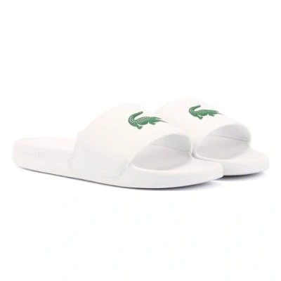 Image of Lacoste Serve Slide 125 Pool slides, Men&#039;s, Size: 8, White/green High quality imitation leather
