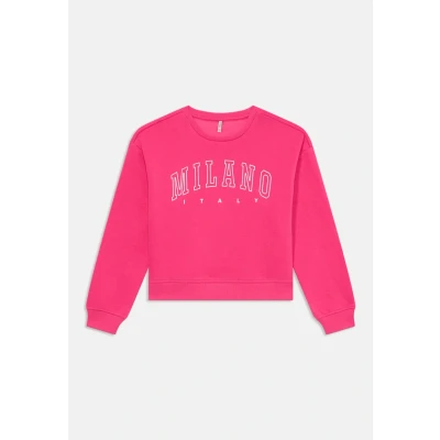 Image of ONLY Girls Kogsweat CREW Sweatshirt for kids, Size: 7 8y, Magenta