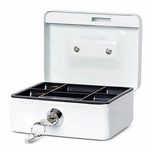 Image of MAUL Cash Money Box with Coin Slot, Cylinder Lock 2 Keys, 125 x 95 60 mm