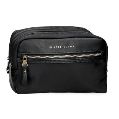 Image of Pepe Jeans Morgan Toiletry Bag, One Size, Black/White, Bag