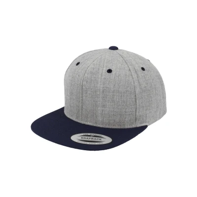 Image of Flexfit Classic Snapback 2TONE Cap, Size: One Size, Light grey/dark blue
