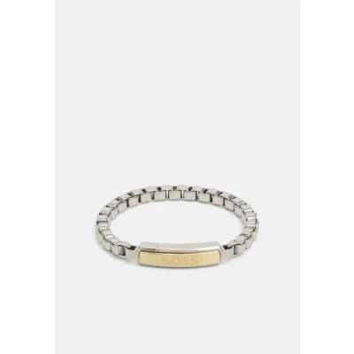 Image of BOSS Devon Bracelet silvercoloured/goldcoloured, Men&#039;s, Size: One Size, Silver coloured/gold coloured