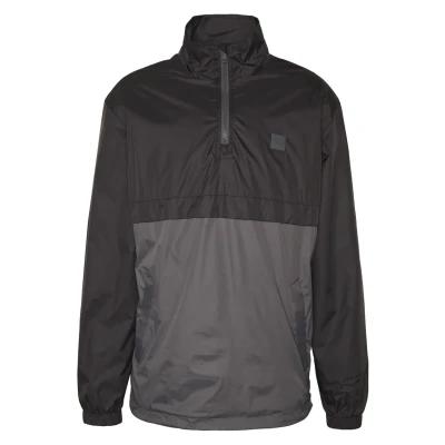 Image of Urban Classics Stand UP Collar PULL OVER Windbreaker, Men&#039;s, Size: Small, Black/darkshadow
