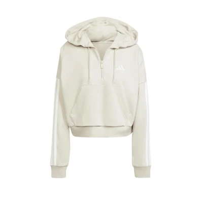 Image of adidas Women&#039;s Essentials 3 stripes French Terry Quarter zip Hoodie Hooded Sweatshirt (pack of 1)
