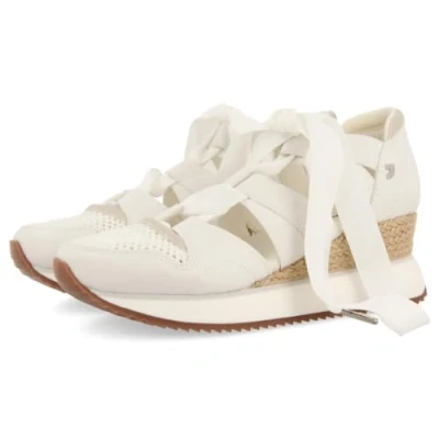 Image of Gioseppo MUIR Laceup heels offwhite, Women&#039;s, Size: 3, Off white Imitation leather/ textile