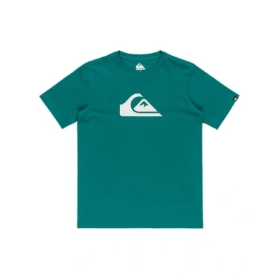 Image of Quiksilver COMP LOGO Print Tshirt for kids, Size: 16t, Teal green