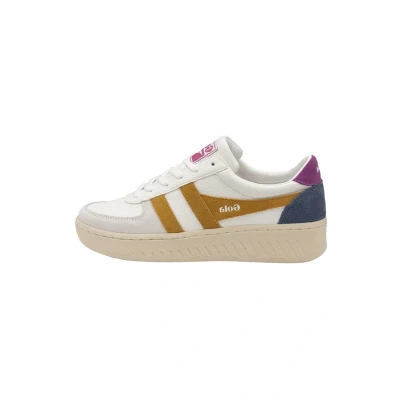 Image of Gola Grandslam Trident Trainers, Women&#039;s, Size: 3, White sun foxglove Leather