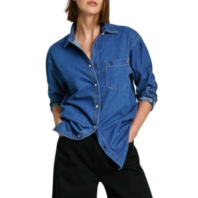 Image of Pepe Jeans Women&#039;s Shirt, Blue (Denim ht8), XS