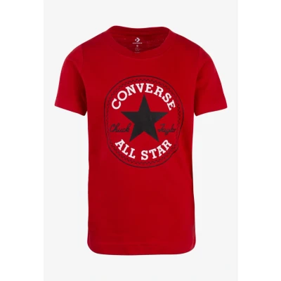 Image of Converse CORE Chuck Patch TEE Print Tshirt for kids, Size: 13 15y, Enamel red
