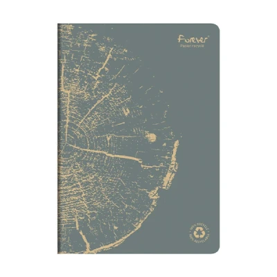 Image of Clairefontaine 684664C FOREVER premium pricked notebook 21x29.7cm 90g recycled 96p lined lead gray