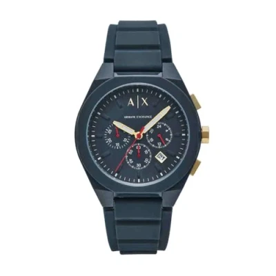 Image of Armani Exchange Rafael Chronograph watch, Men&#039;s, Size: One Size, Blue