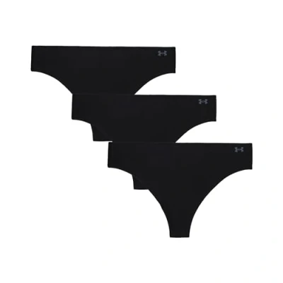 Image of Under Armour 3 PACK Thong black, Women&#039;s, Size: Small, Black