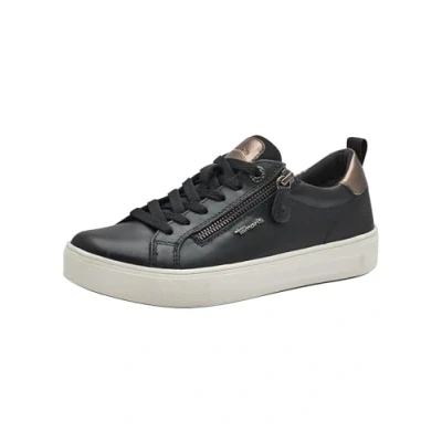 Image of Tamaris Comfort Trainers, Women&#039;s, Size: 7, Black Leather and textile