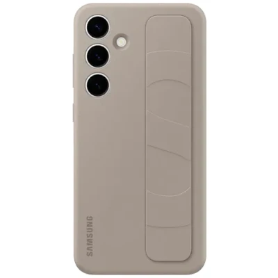Image of Samsung Standing Silicone Back Cover Beige Galaxy S24+