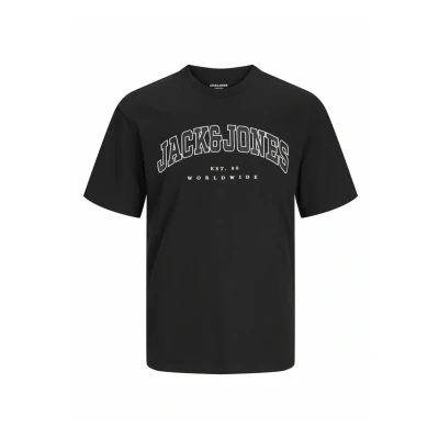 Image of Jack &amp; Jones PLUS SIZE LOGO Print Tshirt, Men&#039;s, Size: 3XL, Black