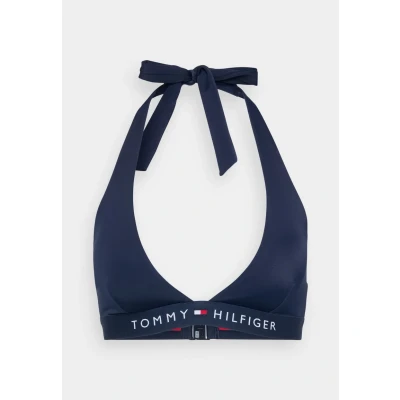 Image of Tommy Hilfiger Original Halter Bikini top, Women&#039;s, Size: 6, Dark night navy