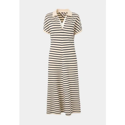 Image of Tommy Hilfiger OPEN MIDI Dress Day dress, Women&#039;s, Size: Small, Calico/dark night navy