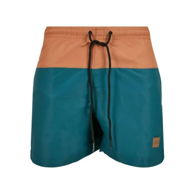 Image of Urban Classics Block Swimming shorts, Men&#039;s, Size: 3XL, Teal toffee