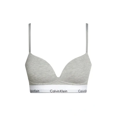 Image of Calvin Klein Underwear Plunge Pushup bra, Women&#039;s, Size: 32A, Grey heather