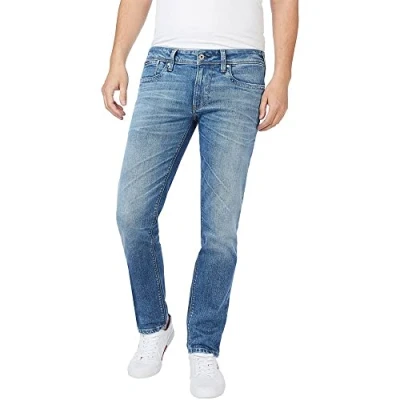 Image of Pepe Jeans Men&#039;s Skinny Fit Jeans, Blue (Denim gu7), 30W / 34L