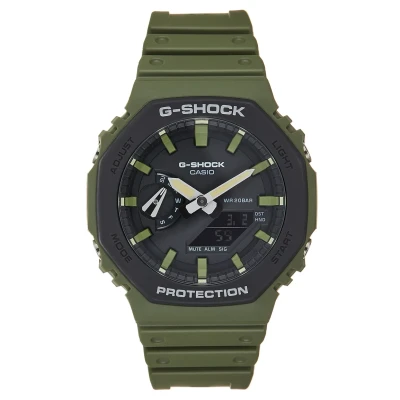 Image of G SHOCK GA2110 Chronograph watch, Men&#039;s, Size: One Size, Green
