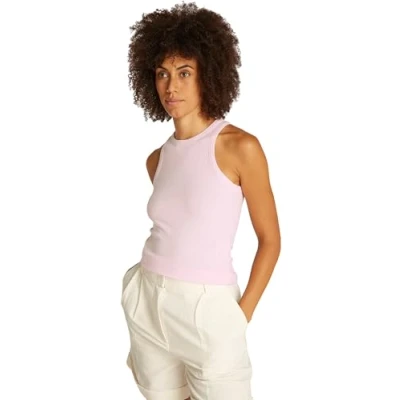 Image of Tommy Hilfiger SLIM TANK Top, Women&#039;s, Size: XS, Light pink
