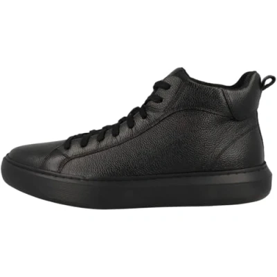 Image of Geox Hightop trainers, Men&#039;s, Size: 11, Black c Leather and textile