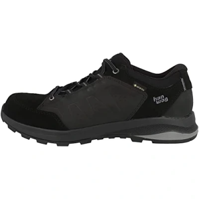 Image of Hanwag Torsby LOW SF Extra GTX Hiking shoes, Men&#039;s, Size: 8.5, Black asphalt Leather and textile
