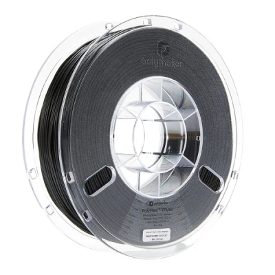 Image of Polymaker TPU Filament 1.75 Black, 750g Shore 90A Flexible 1.75mm, Cardboard Spool PolyFlex TPU90 3D 1.75mm Black Soft
