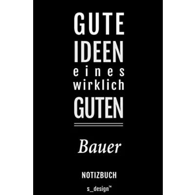 Image of Notizbuch für Bauer: Originelle Geschenk Idee [120 Seiten kariertes blanko Papier]