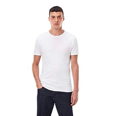 Image of G STAR RAW Men&#039;s Base r s/s 2p T Shirt, 0, White (White D07205 124 110), XL