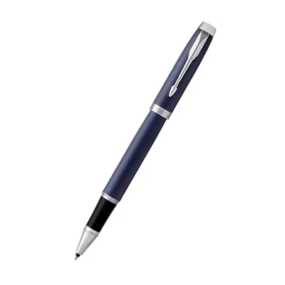 Image of Parker IM Rollerball Pen Matte Blue Fine Point Black Ink Gift Box