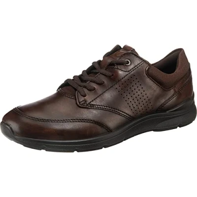Image of ECCO Irving Trainers, Men&#039;s, Size: 14.5, Cocoa brown/coffee Leather and textile