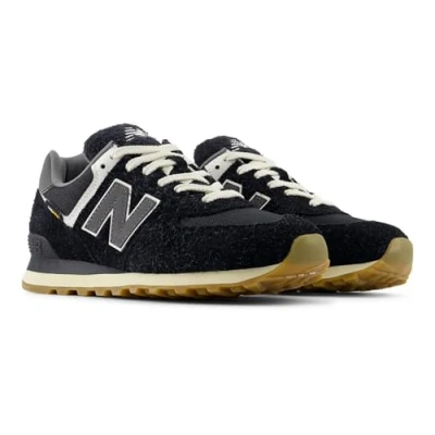 Image of New Balance Unisex Trainers, Size: 7.5, Black Leather/synthetics