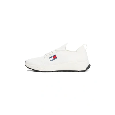 Image of Tommy Jeans Runner Trainers, Men&#039;s, Size: 6.5, Ecru Textile