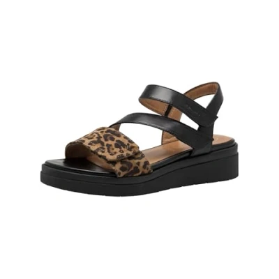 Image of Tamaris Comfort Damen Keilsandale MultiAdjustable BLACK/LEO (36)