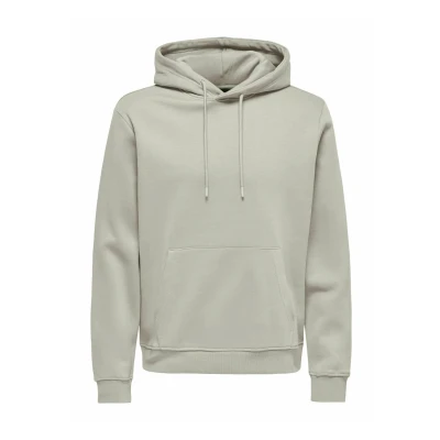 Image of Only &amp; Sons Onsconnor Hoodie, Men&#039;s, Size: XS, Silver lining